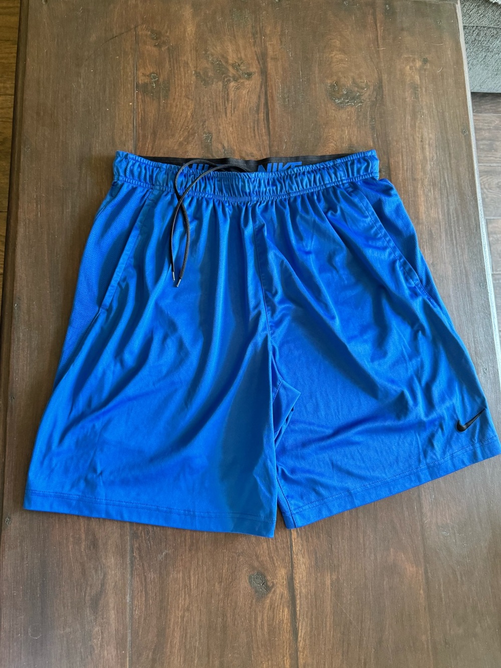 Nike Dri-FIT Men’s Blue Running Training Shorts XL Drawstring 8.5” Inseam